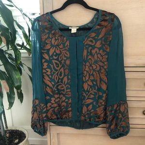 Lucky Brand top teal size Medium